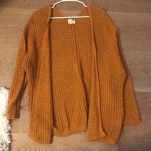 Pacsun Mustard Yellow Cardigan